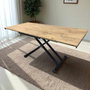 Hanah Home Mesa de Comedor Extensible Pino y Negro